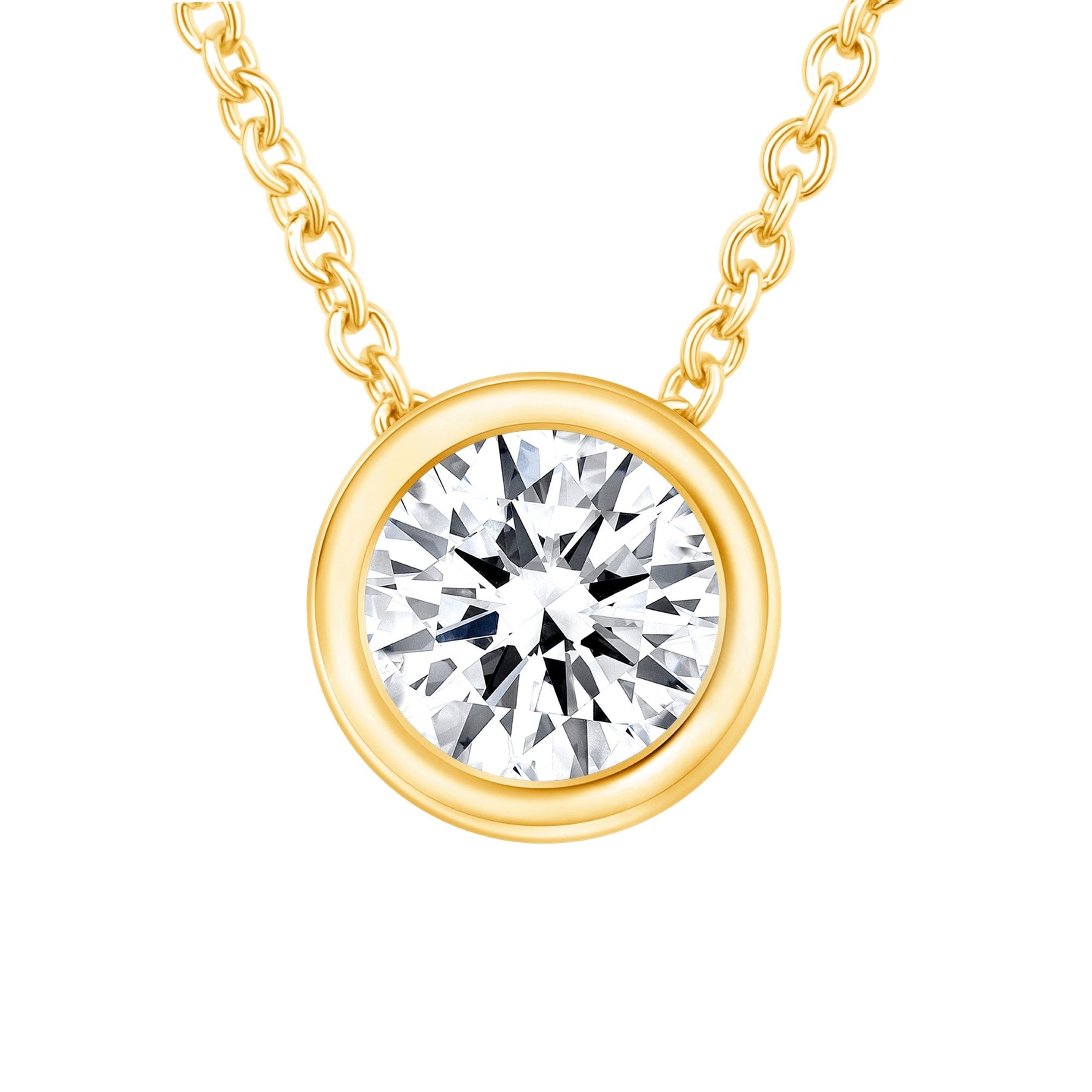 Round Bezel Lumière Pendant Pendant ABP-228-LGD-1  - Abtin & Co.