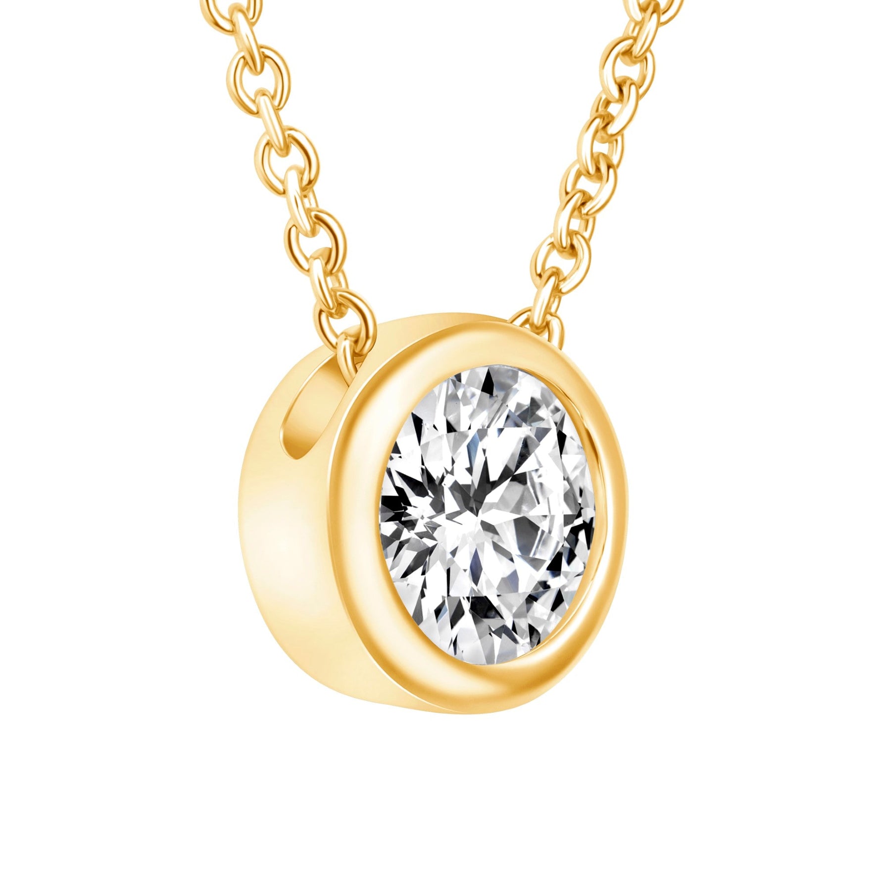 Round Bezel Lumière Pendant Pendant ABP-228-LGD-1  - Abtin & Co.