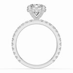 Round Coronet Diamond Crown Engagement Ring Ring ABER-105-RD-LGD-6  - Abtin & Co.