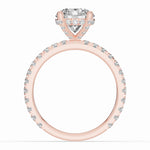 Round Coronet Diamond Crown Engagement Ring Ring ABER-105-RD-LGD-11  - Abtin & Co.
