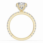 Round Coronet Diamond Crown Engagement Ring Ring ABER-105-RD-LGD-1  - Abtin & Co.