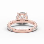 Round Coronet Diamond Crown Engagement Ring Ring ABER-105-RD-LGD-11  - Abtin & Co.