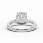 Round Coronet Diamond Crown Engagement Ring Ring ABER-105-RD-LGD-6  - Abtin & Co.