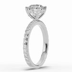 Round Coronet Diamond Crown Engagement Ring Ring ABER-105-RD-LGD-6  - Abtin & Co.
