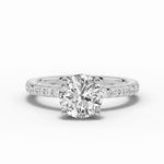 Round Coronet Diamond Crown Engagement Ring Ring ABER-105-RD-LGD-6  - Abtin & Co.