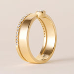 Round Élevé Band Ring ABB-713.1-V2-RD-D-1  - Abtin & Co.
