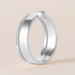 Round Élevé Band Ring ABB-713.1-V2-RD-D-3  - Abtin & Co.