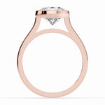 Round Lumière Bezel Solitaire Ring ABER-104-RD-LGD-11  - Abtin & Co.