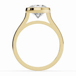 Round Lumière Bezel Solitaire Ring ABER-104-RD-LGD-1  - Abtin & Co.
