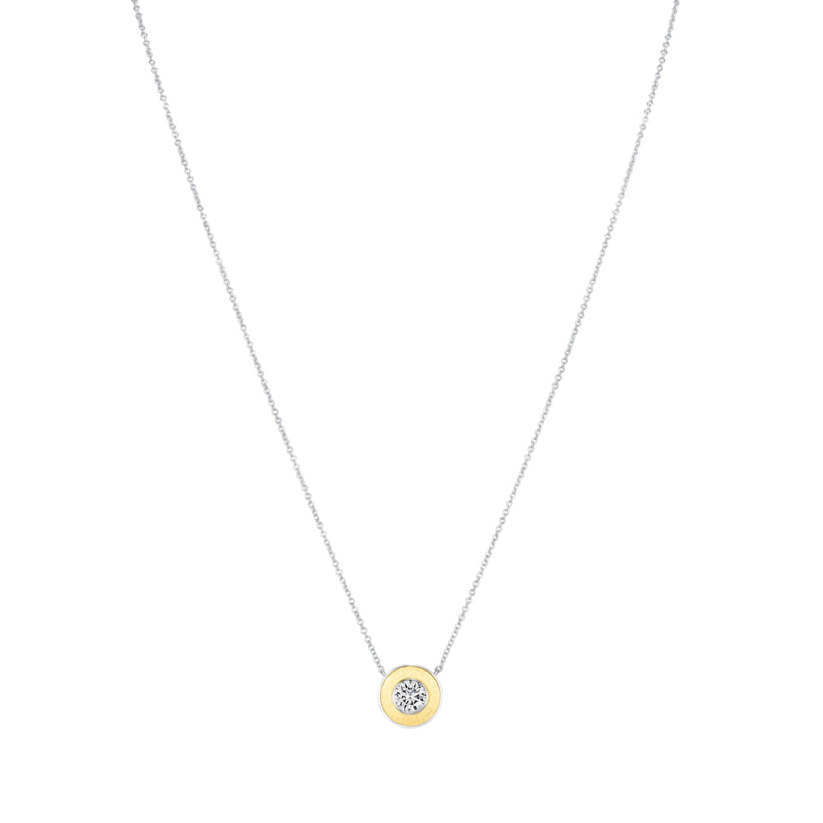 Round Lumina Medallion Pendant Necklace ABP-243-LGD-1  - Abtin & Co.