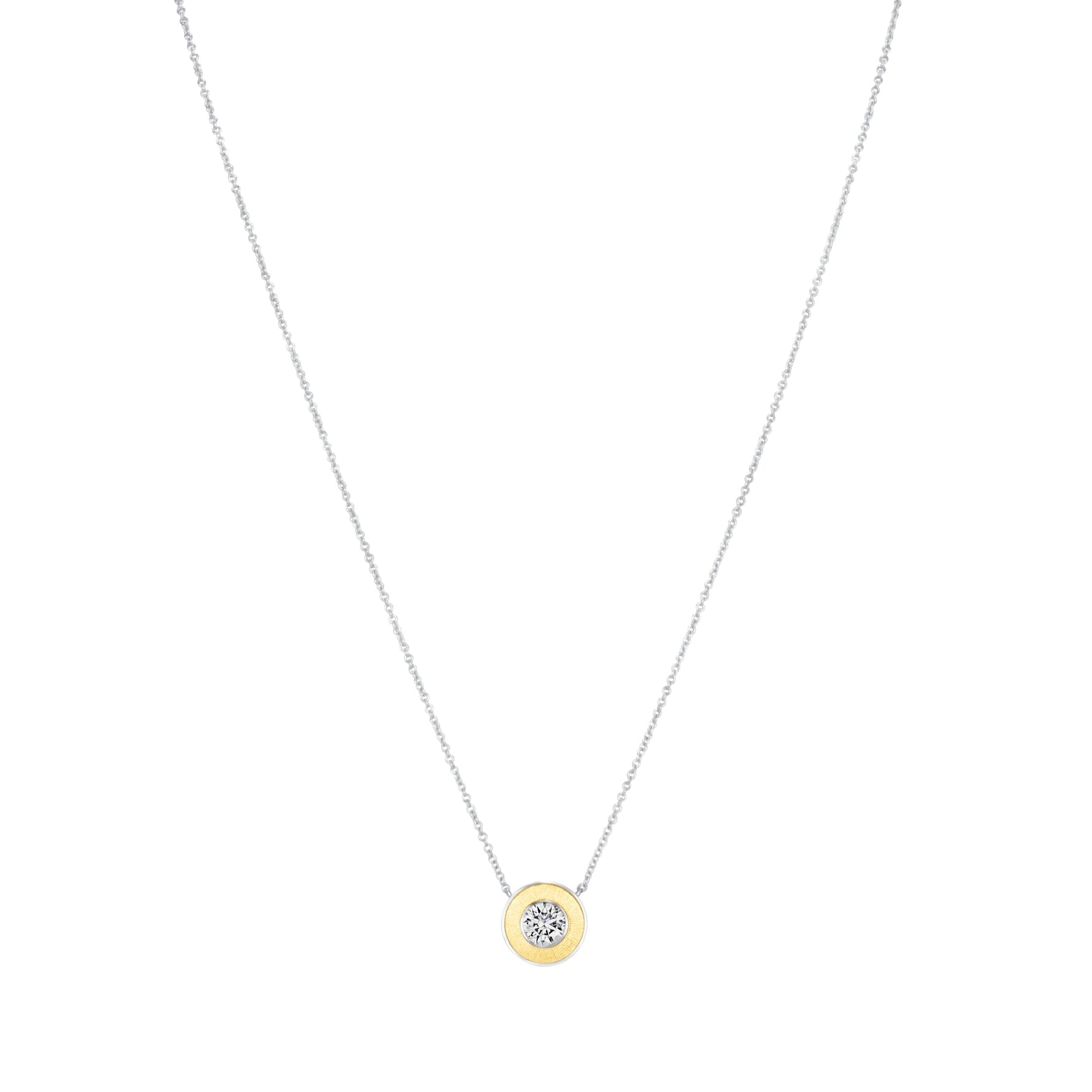 Round Lumina Medallion Pendant Necklace ABP-243-LGD-1  - Abtin & Co.