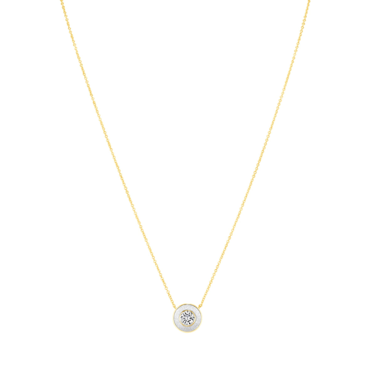 Round Lumina Medallion Pendant Necklace ABP-243-LGD-4  - Abtin & Co.