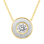 Round Lumina Medallion Pendant Necklace ABP-243-LGD-4  - Abtin & Co.