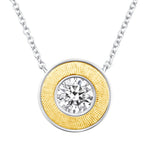 Round Lumina Medallion Pendant Necklace ABP-243-LGD-1  - Abtin & Co.