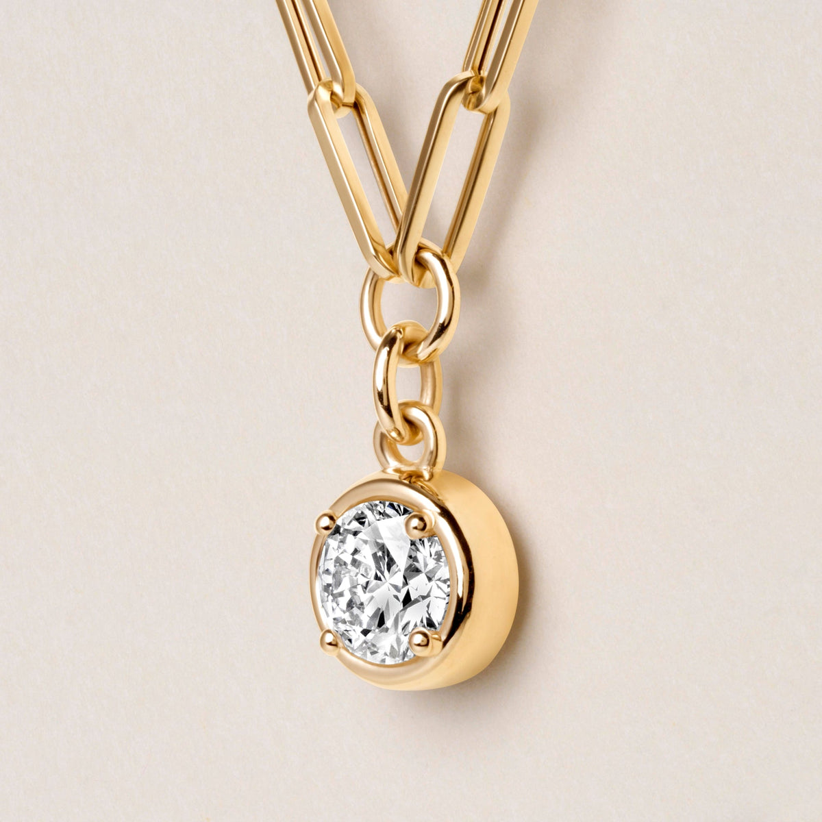 Round Lustra Bezel Pendant Pendant ABP-232-LGD-1  - Abtin & Co.