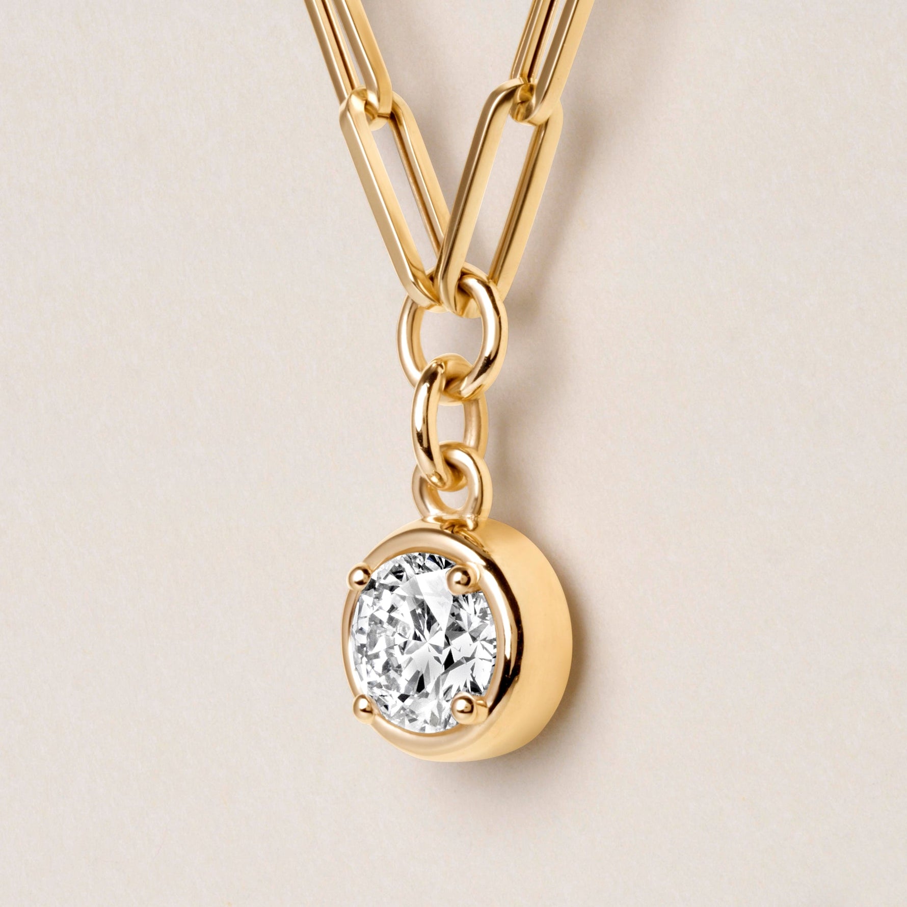 Round Lustra Bezel Pendant Pendant ABP-232-LGD-1  - Abtin & Co.