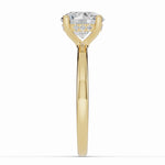 Round Lustre Hidden Halo Solitaire Ring ABER-101-RD-LGD-1  - Abtin & Co.