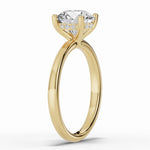 Round Lustre Hidden Halo Solitaire Ring ABER-101-RD-LGD-1  - Abtin & Co.