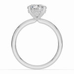 Round Lustre Hidden Halo Solitaire Ring ABER-101-RD-LGD-6  - Abtin & Co.