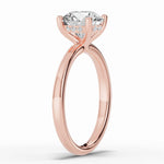 Round Lustre Hidden Halo Solitaire Ring ABER-101-RD-LGD-11  - Abtin & Co.