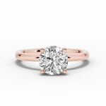 Round Lustre Hidden Halo Solitaire Ring ABER-101-RD-LGD-11  - Abtin & Co.