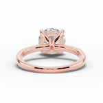 Round Lustre Hidden Halo Solitaire Ring ABER-101-RD-LGD-11  - Abtin & Co.