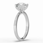 Round Lustre Hidden Halo Solitaire Ring ABER-101-RD-LGD-6  - Abtin & Co.