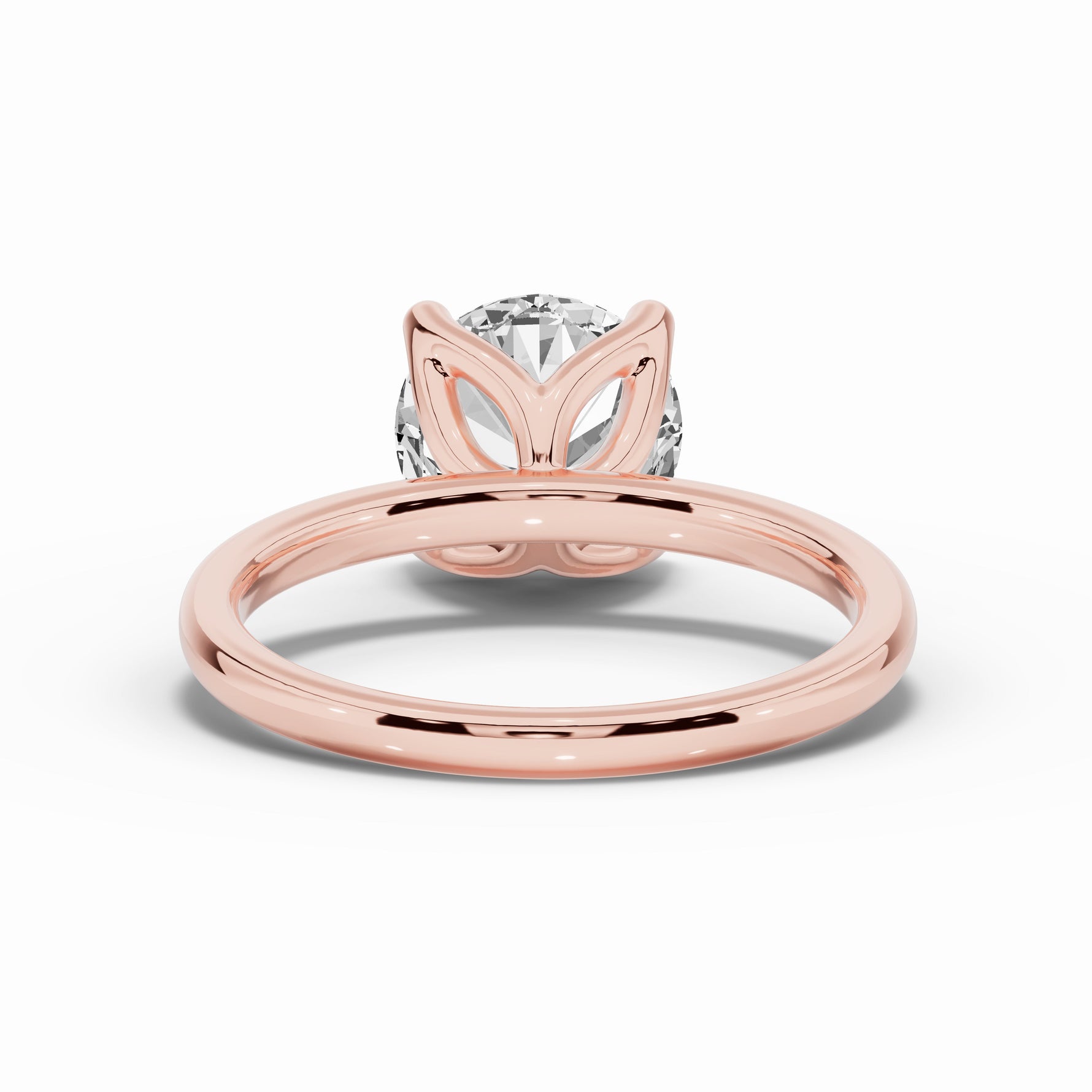 Round Lustre Solitaire Ring ABER-100-RD-LGD-11  - Abtin & Co.