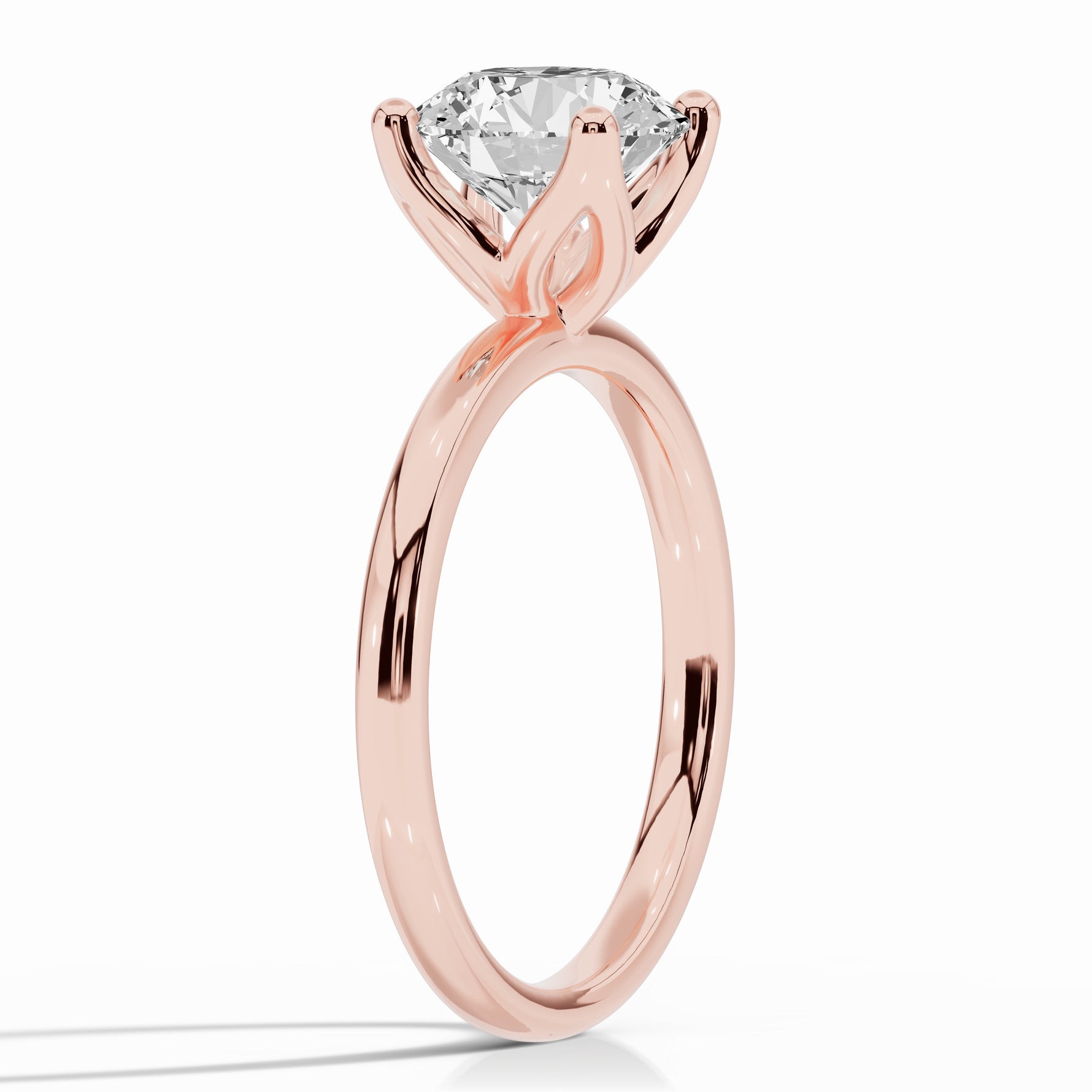 Round Lustre Solitaire Ring ABER-100-RD-LGD-11  - Abtin & Co.