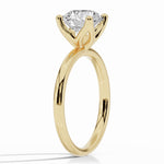 Round Lustre Solitaire Ring ABER-100-RD-LGD-1  - Abtin & Co.