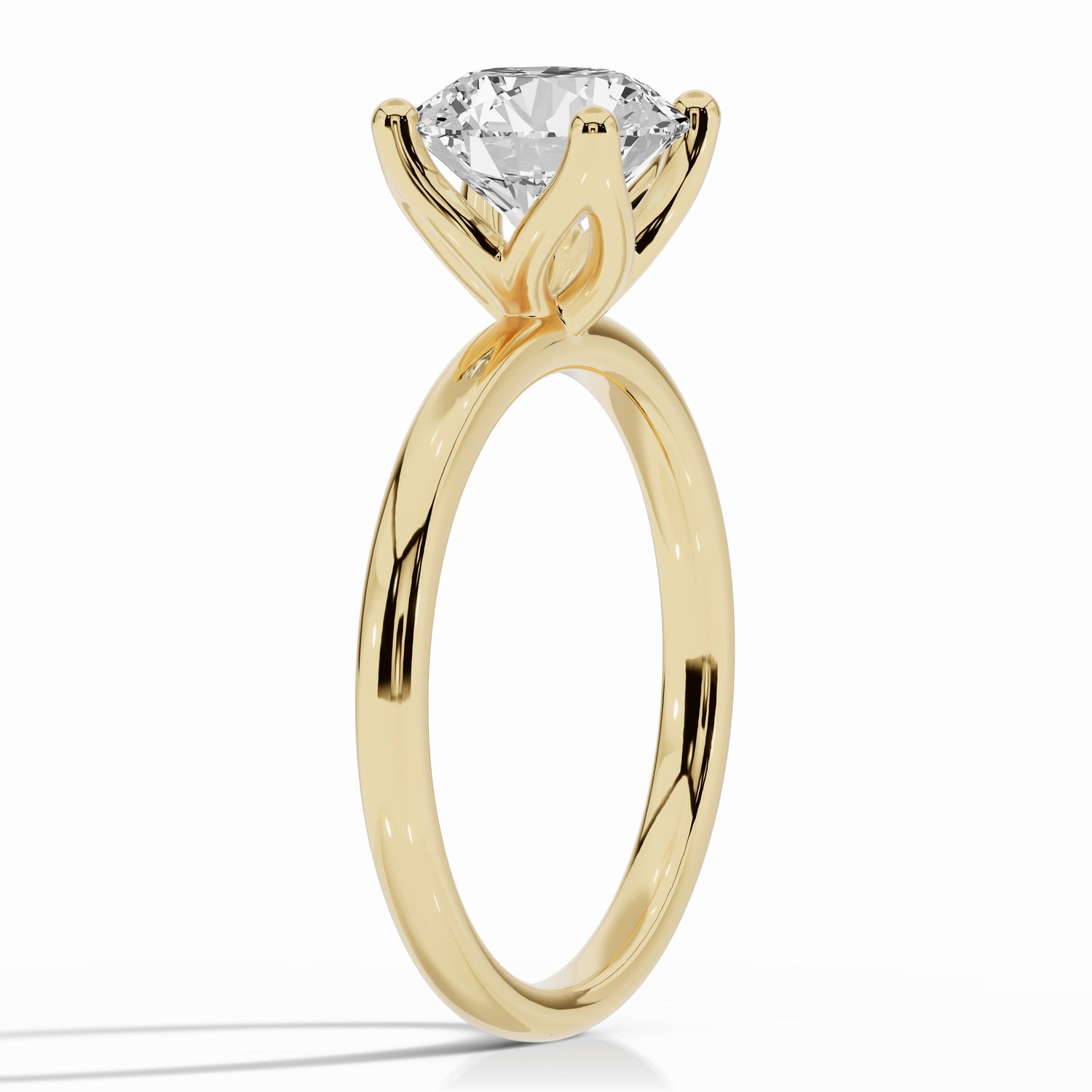 Round Lustre Solitaire Ring ABER-100-RD-LGD-1  - Abtin & Co.