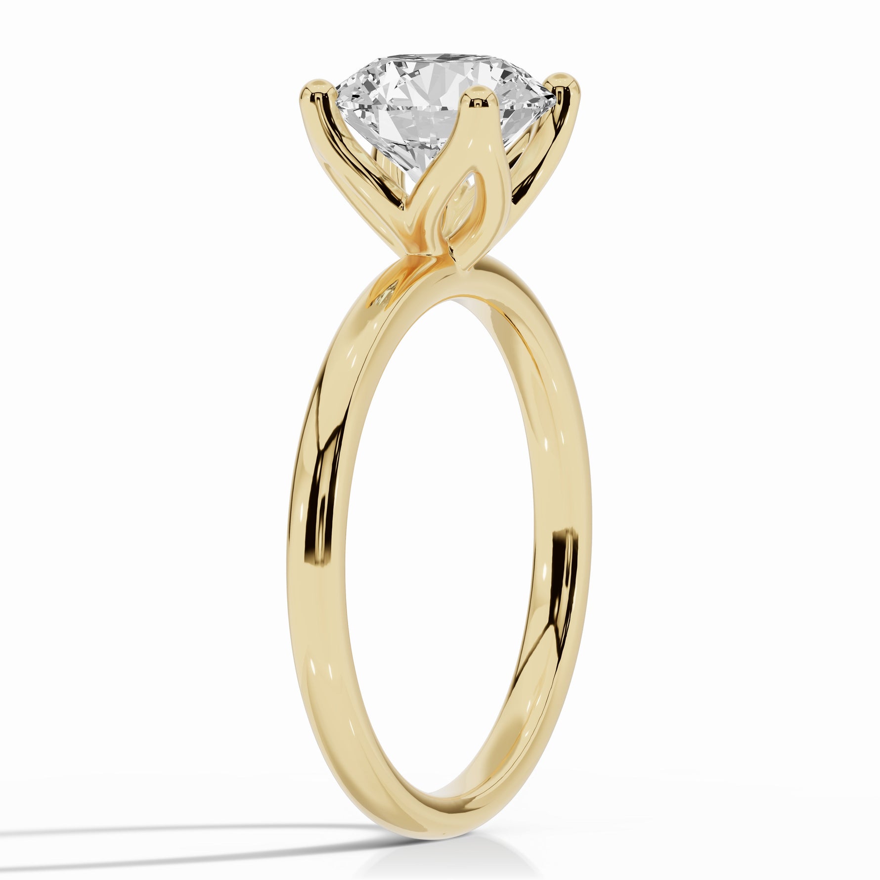 Round Lustre Solitaire Ring ABER-100-RD-LGD-1  - Abtin & Co.