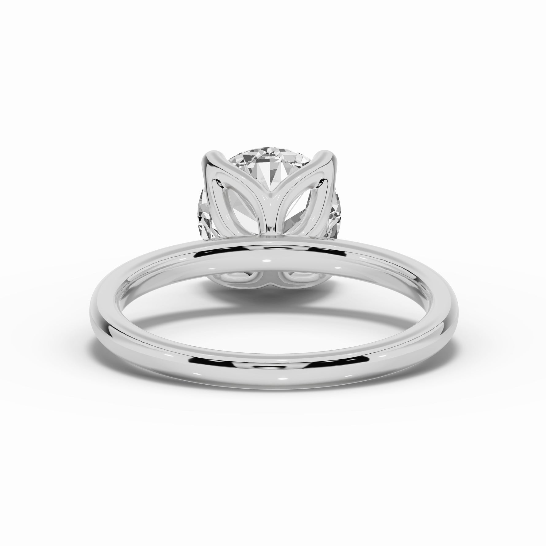 Round Lustre Solitaire Ring ABER-100-RD-LGD-6  - Abtin & Co.