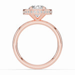Round Nova Halo Engagement Ring Ring ABER-108-RD-LGD-11  - Abtin & Co.
