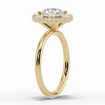 Round Nova Halo Engagement Ring Ring ABER-108-RD-LGD-1  - Abtin & Co.