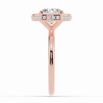 Round Nova Halo Engagement Ring Ring ABER-108-RD-LGD-11  - Abtin & Co.