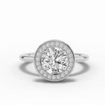 Round Nova Halo Engagement Ring Ring ABER-108-RD-LGD-6  - Abtin & Co.