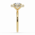 Round Nova Halo Engagement Ring Ring ABER-108-RD-LGD-1  - Abtin & Co.