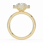 Round Nova Halo Engagement Ring Ring ABER-108-RD-LGD-1  - Abtin & Co.