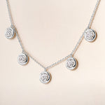 Round Stella Bezel Necklace Necklace ABN-186-RD-LGD-2  - Abtin & Co.