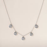 Round Stella Bezel Necklace Necklace ABN-186-RD-LGD-2  - Abtin & Co.