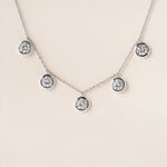 Round Stella Bezel Necklace Necklace ABN-186-RD-LGD-2  - Abtin & Co.