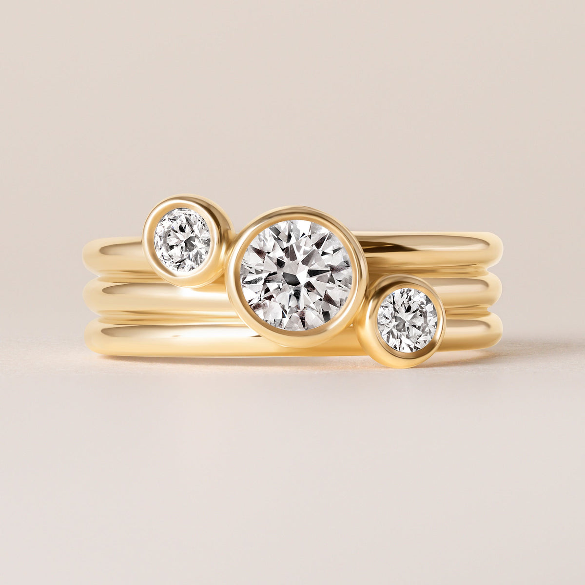 Round Strata Band Ring ABB-715-RD-D-1  - Abtin & Co.