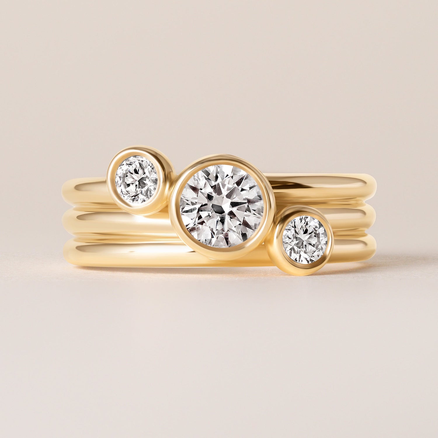 Round Strata Band Ring ABB-715-RD-D-1  - Abtin & Co.