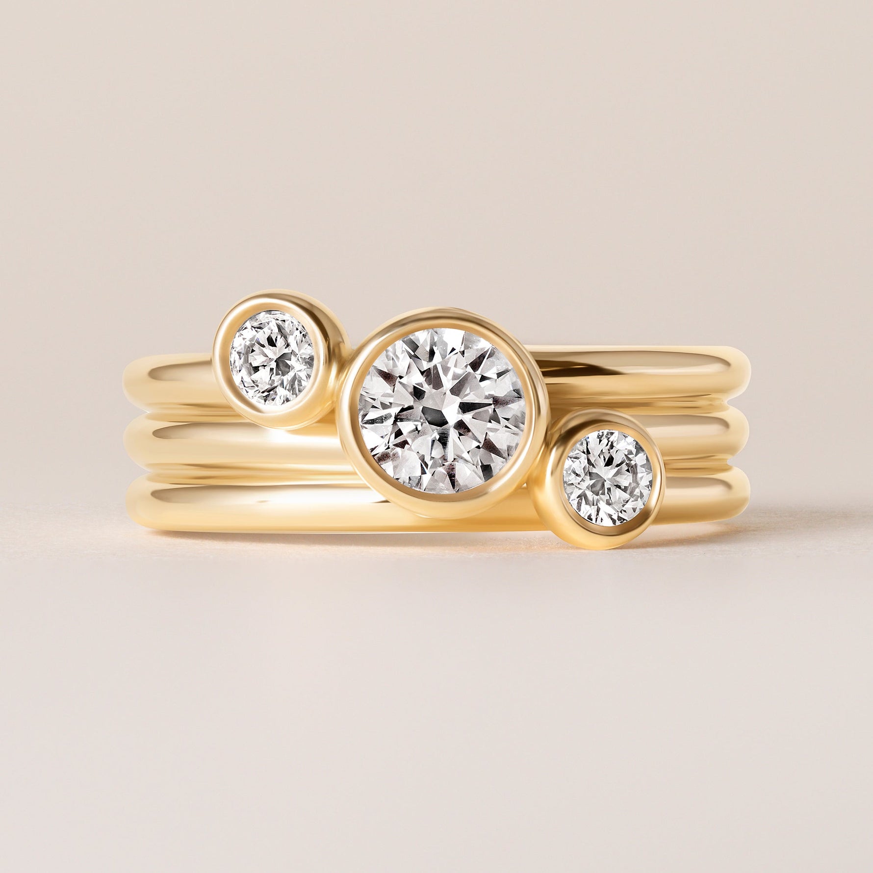 Round Strata Band Ring ABB-715-RD-D-1  - Abtin & Co.