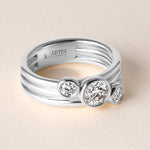 Round Strata Band Ring ABB-715-RD-D-3  - Abtin & Co.