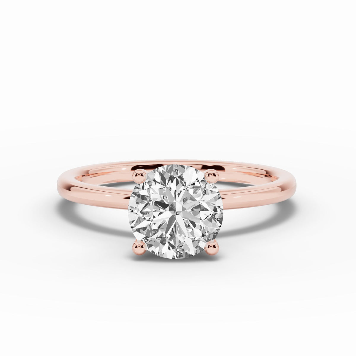 Round Tiara Glow Solitaire Ring ABER-102-RD-LGD-11  - Abtin & Co.