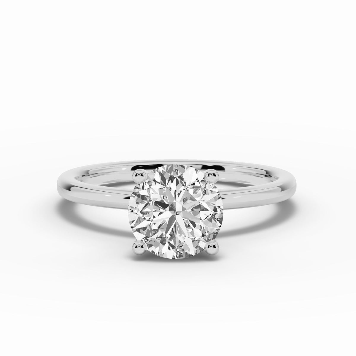 Round Tiara Glow Solitaire Ring ABER-102-RD-LGD-21  - Abtin & Co.
