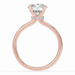 Round Tiara Glow Solitaire Ring ABER-102-RD-LGD-11  - Abtin & Co.