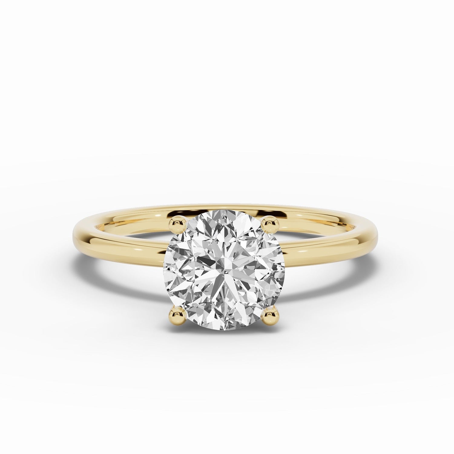 Round Tiara Glow Solitaire Ring ABER-102-RD-LGD-1  - Abtin & Co.